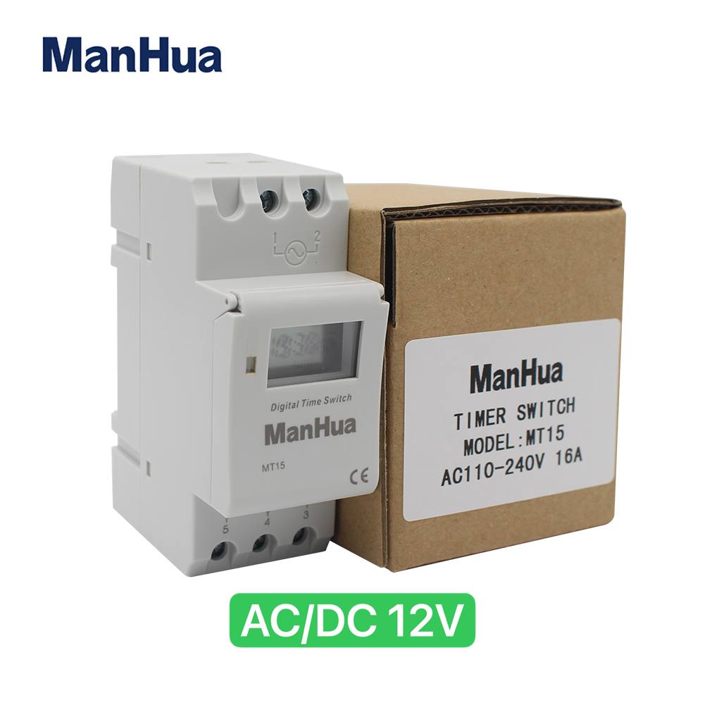 កុងតាក់កំណត់ពេល-ដាក់អាគុយ 16A, DC12V (Digital Timer Relay)