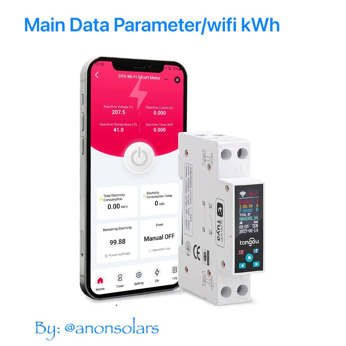 Main Data Parameter/Smart kWh 2P 50A