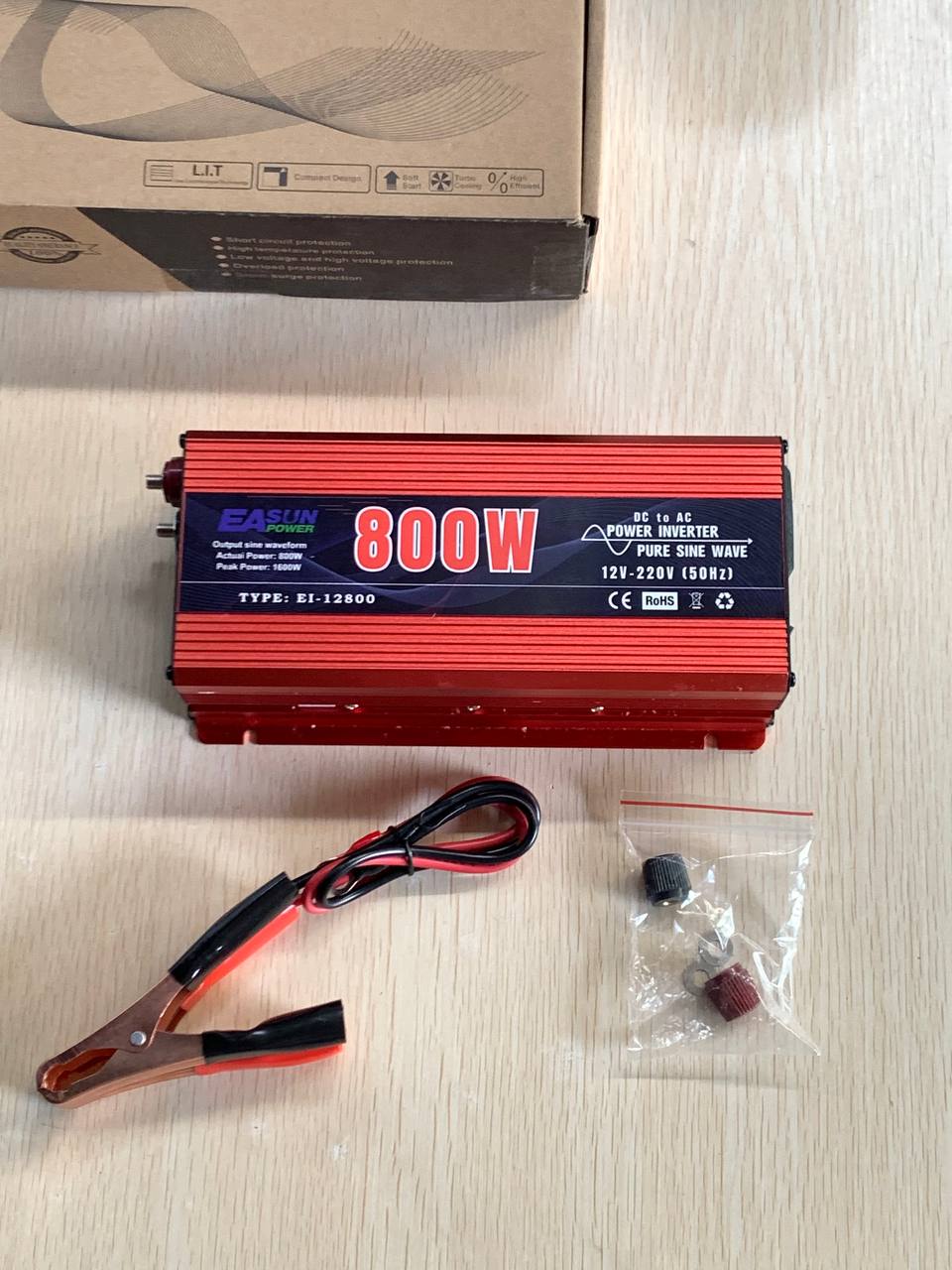 ដុំបម្លែង-Inverter 800W, 12V (Pure Since Wave)