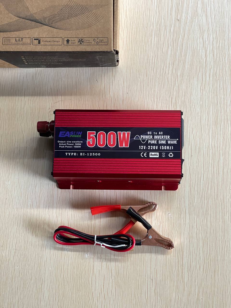 ដុំបម្លែង-Inverter 500W 12V (Pure Since Wave)