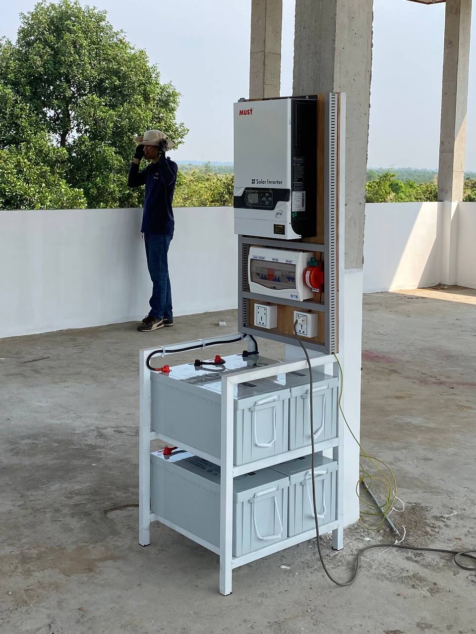 ប្រព័ន្ធសូឡា២២អំពែអាគុយជែល (OffGrid Systems 5kW with Gel_9.6kWh)