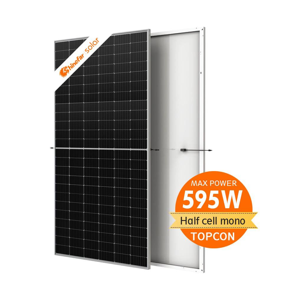 ផ្ទាំងសូឡា 595W Shinefar Single Glass (SF-M15/144595) Solar Panel, 2333*1134*30mm