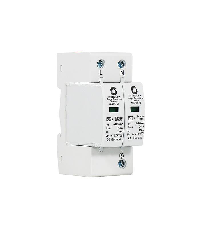 ការពាររន្ទះ 2P 275VAC Surge SPD WorldSunlight