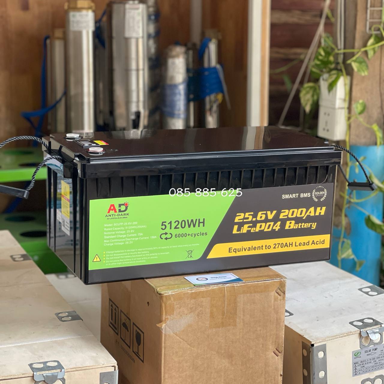 អាគុយលីស្យូម  200Ah 25.6V AD Solar LifePO4 Battery (SCLFP-25.6V-200)