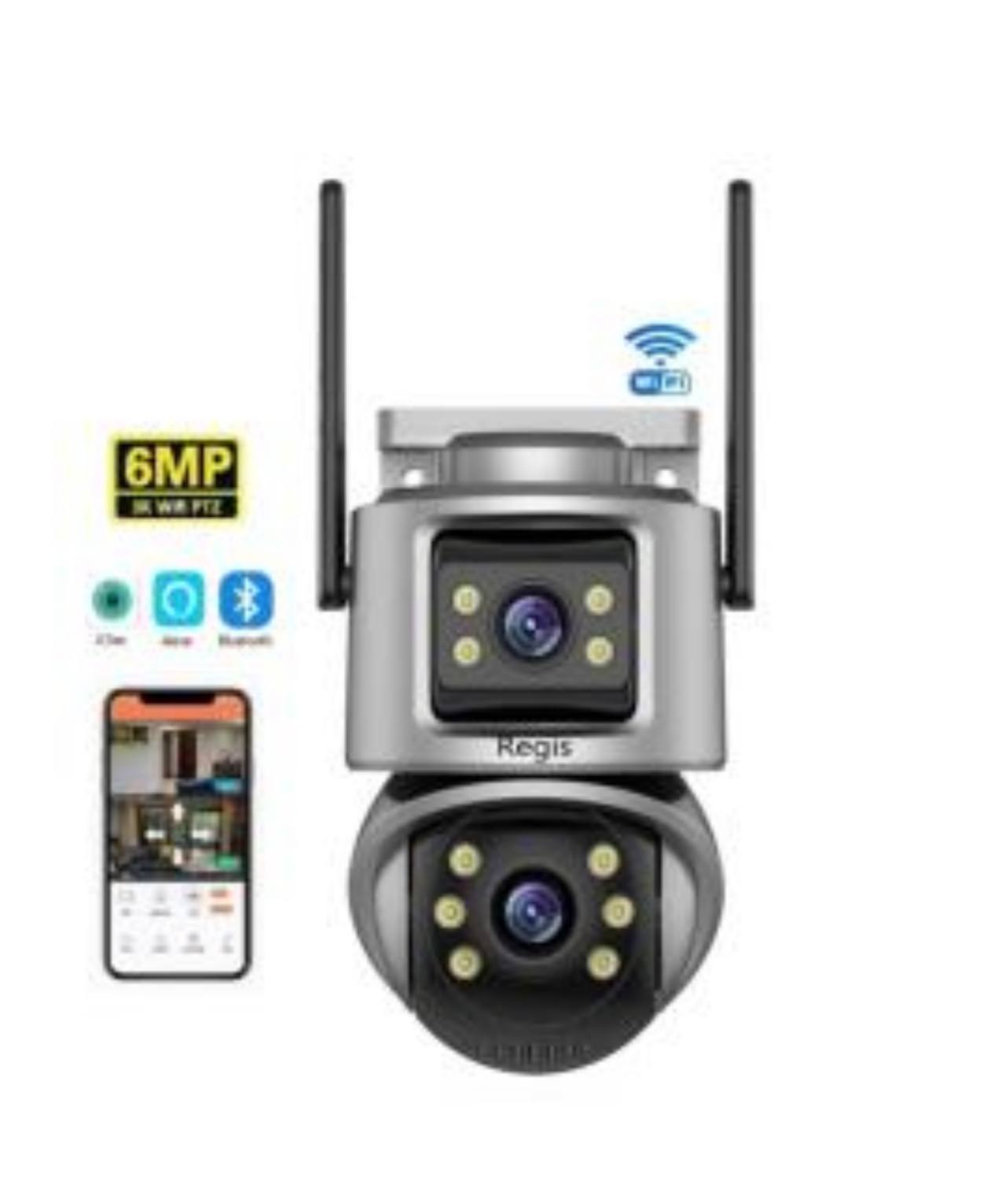 កាមេរ៉ាភ្នែក2 ប្រើភ្លើង 220V Wifi App: ICSee (Free មេម៉ូរី 64G)