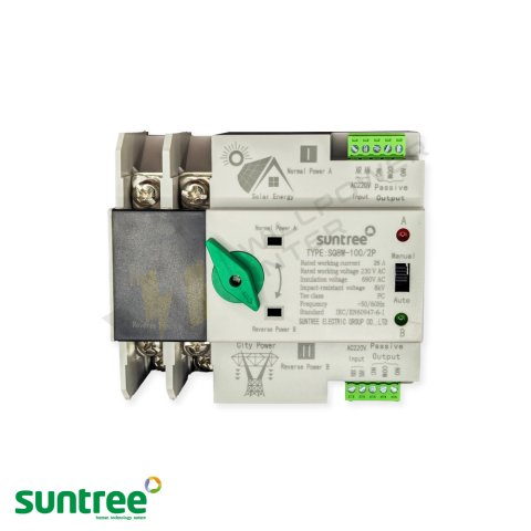 SUNTREE ATS 2P 100A AC230V | SQ8W-100 2P PV (Automatic Transformer Switch)