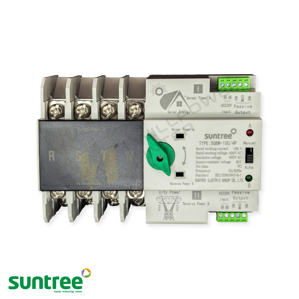 SUNTREE ATS 4P 100A AC400V | SQ8W-100 4P PV(Automatic Transformer Switch)
